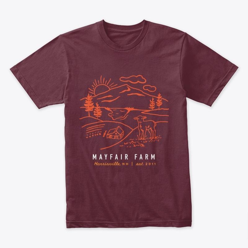 Mens Red Farm Illustration Shirt