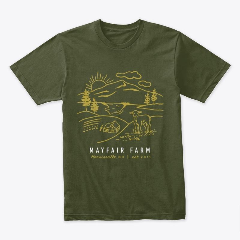 Mens Green Farm Illustration Shirt